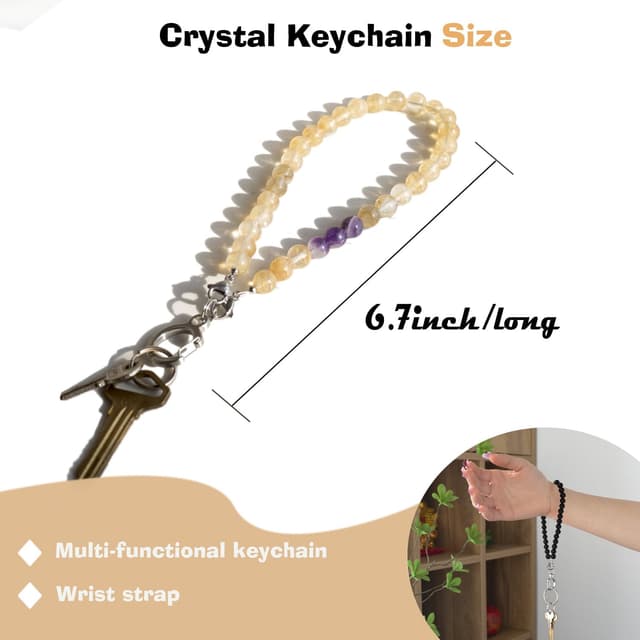 Thumbnail 2 de YOYOL Kristall-Schlüsselanhänger Edelstahl 6,7 ft