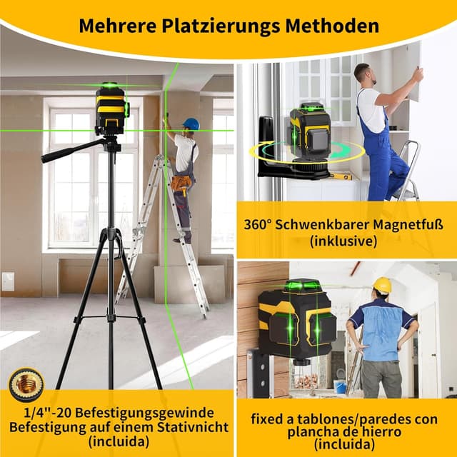 Thumbnail 2 de Kreuzlinienlaser 3×360° mit Stativ 🛠