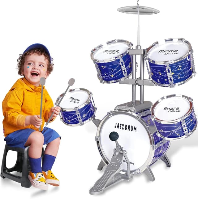 Detalle de Noaideoi batteria per bambini piccolo (1–3 anni) con sgabello: set jazz in stile stelle