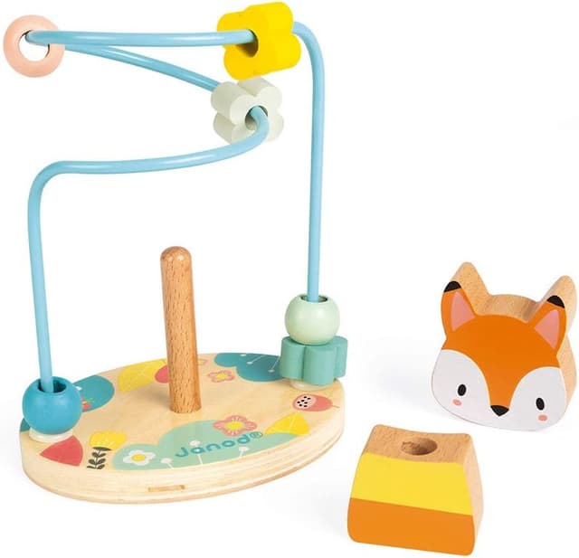 Detalle de Janod Looping Renard Pure (Bois) — petit renard à empiler pour jouer et apprendre