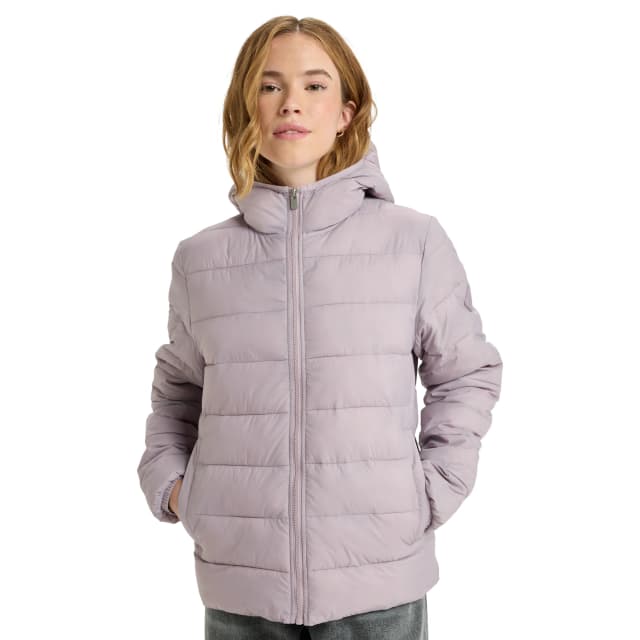 Detalle de Roxy Wind Bliss Hooded Chaqueta acolchada ligera comprimible de mujer con capucha