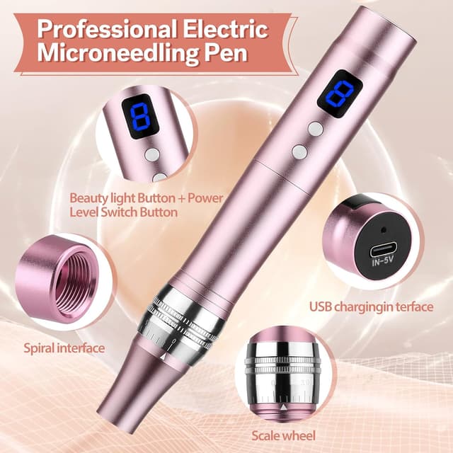 Detalle de Dessnill Dermapen Microneedling Pen 0–2,0 mm