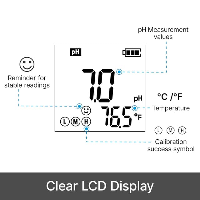 Thumbnail 4 de Apera Instruments PH20 📱 Medidor de pH de Bolsillo, Precisión y Resistente