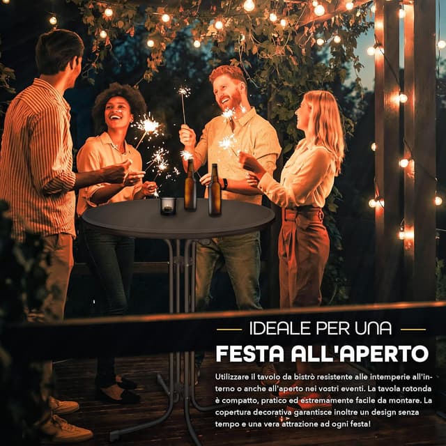 Thumbnail 6 de tillvex® Gastro Tavolo pieghevole Ø 80 cm 🍽