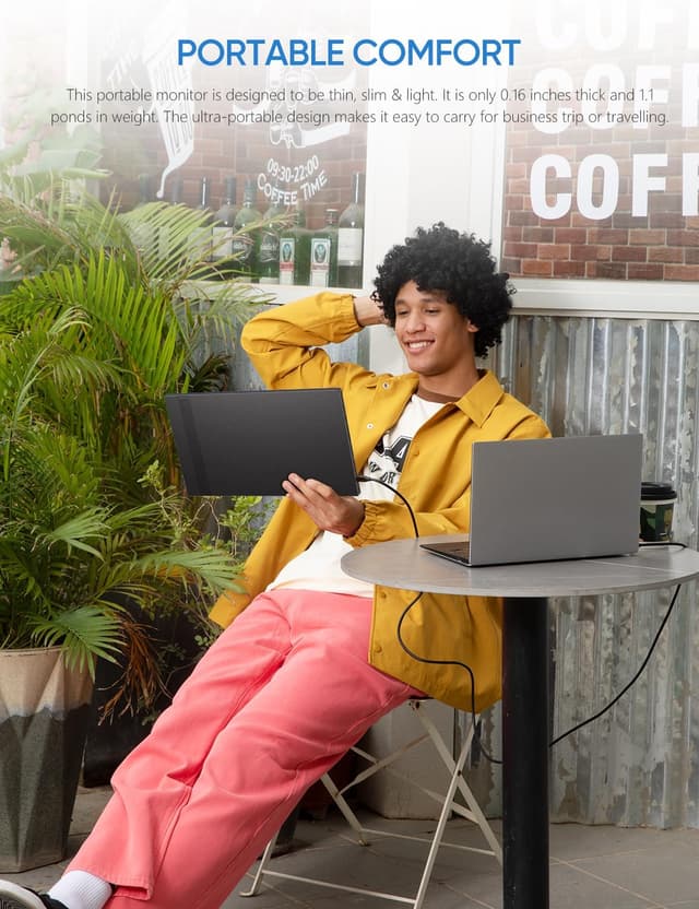 Thumbnail 6 de ARZOPA A1S 14-inch Portable Monitor (FHD IPS 1920×1080) with single-rod stand