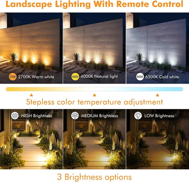 Detalle de MEIKEE Faretti Solari da Esterno 4 in 1 IP66 con telecomando e cavo 14 m
