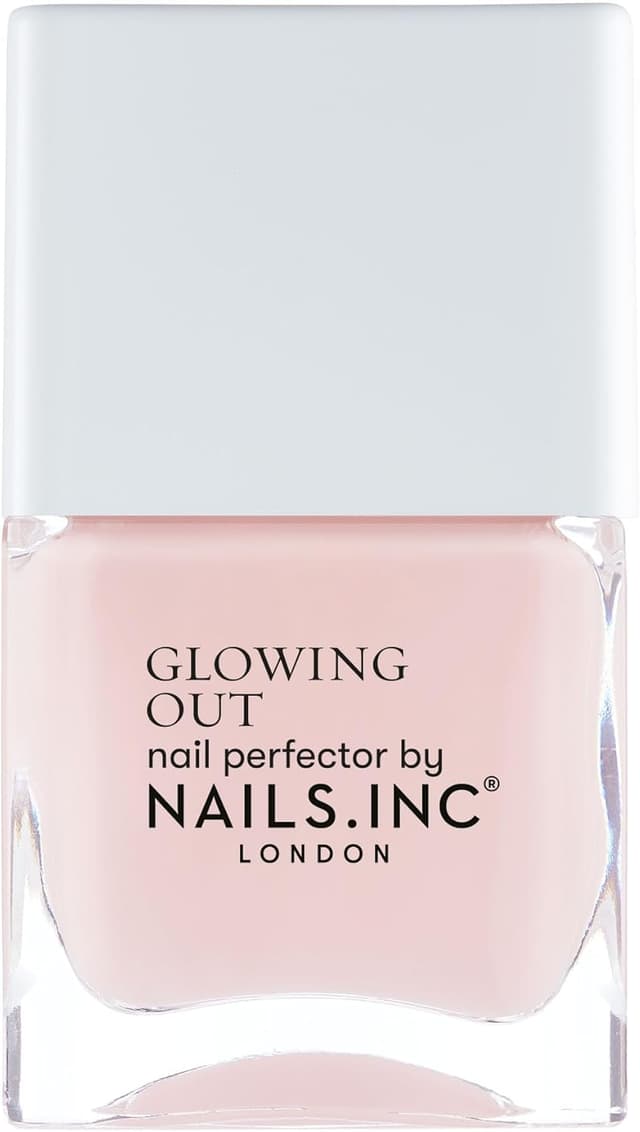 Detalle de Nails Inc Pink Shimmer Glossy No Chip vegan nail polish (long lasting, quick dry)