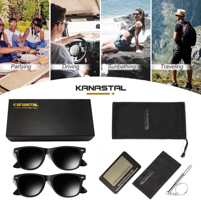 Thumbnail 5 de KANASTAL Lunettes de soleil polarisées 2 paires