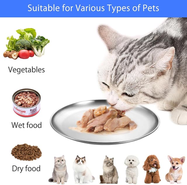 Thumbnail 3 de UOCAI Katzennapf Flach Edelstahl 14 cm