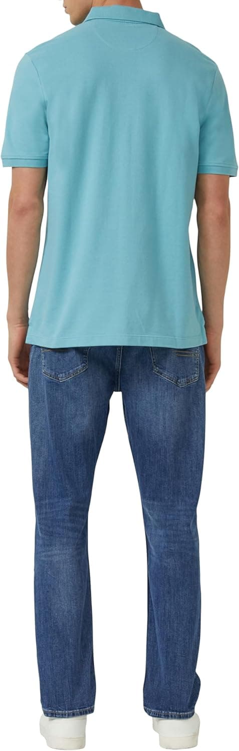 Detalle 2 de s.Oliver Poloshirt mit kleinem Label-Print – reguläre Passform in Piqué-Baumwolle