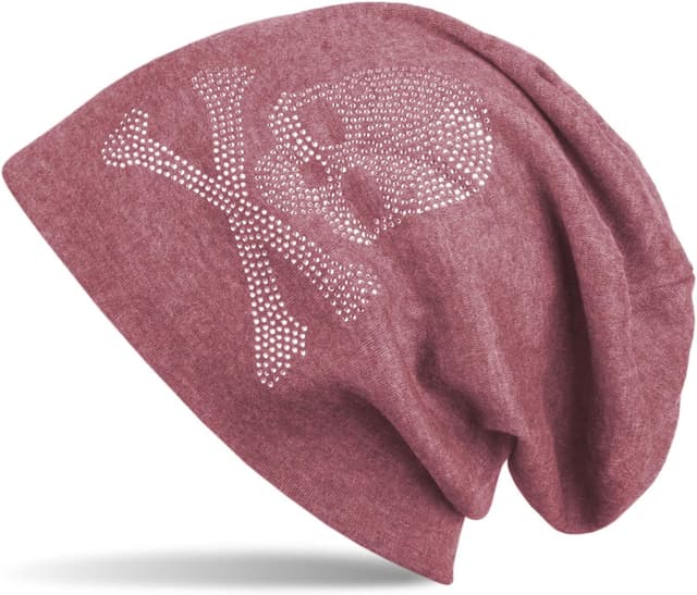 Detalle de styleBREAKER Gorro Beanie burdeos unisex 26 cm