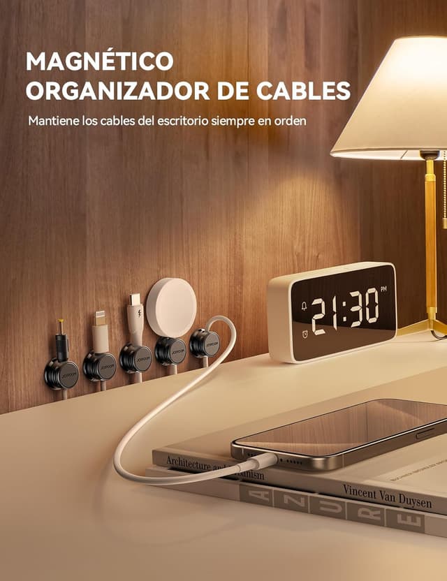 Detalle 2 de JOYROOM 6 PCS Organizador Cables Clip Magnético