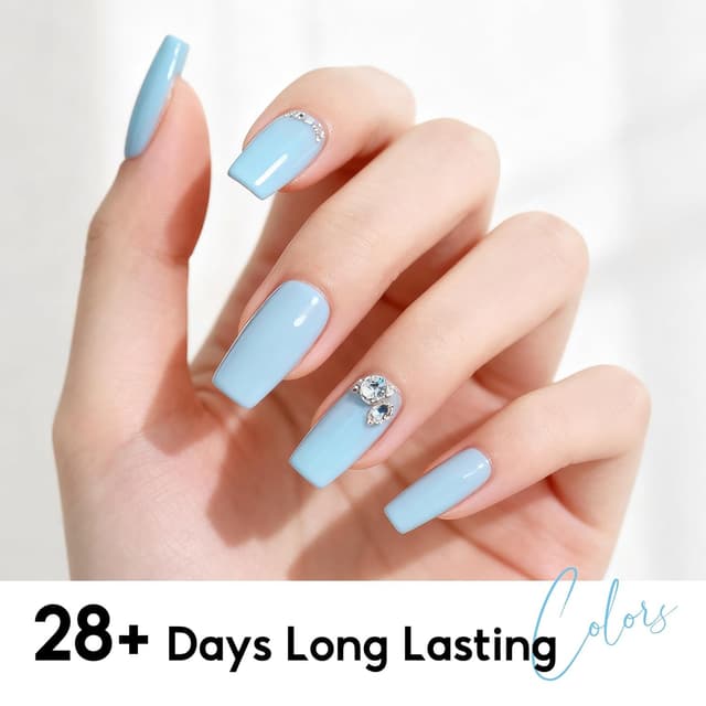 Detalle de PEACECOLOR UV-Gel Nagellack Blau (10 ml) für UV/LED – Starter für Maniküre & Nail Art