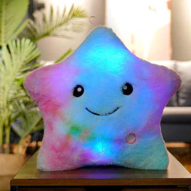 Detalle de Kyduu Leuchtkissen – leuchtender Stern für Kinderzimmer & Deko (bunt)