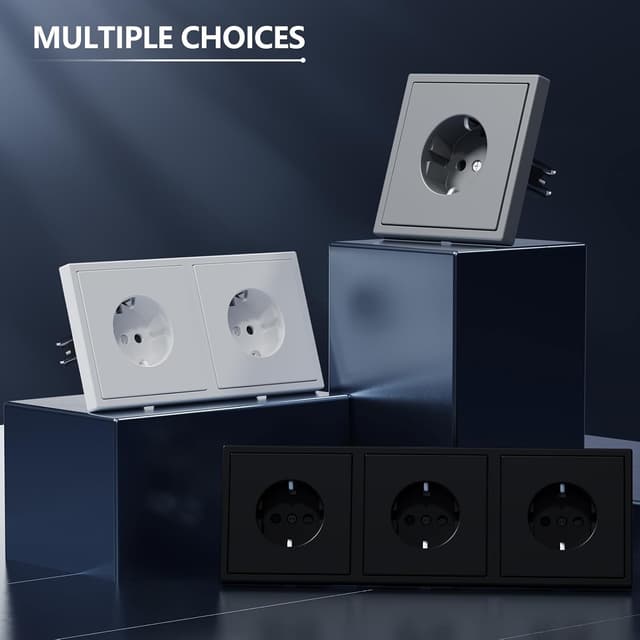 Thumbnail 5 de BSEED Schuko Doppelsteckdose 16A 🪫