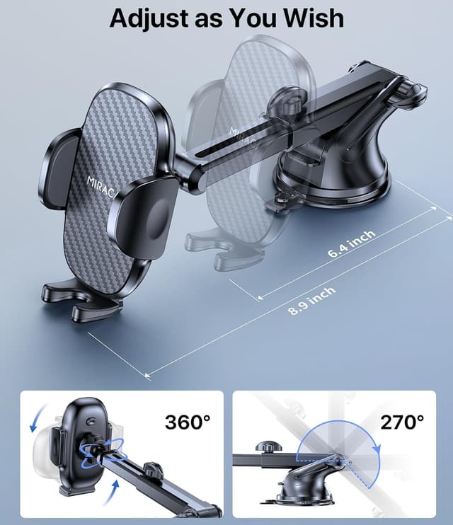 Thumbnail 5 de Miracase 3in1 Car Phone Holder 360° mount