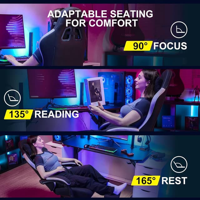 Thumbnail 6 de GTPLAYER Silla Gaming Ergonómica Reclinable con Reposapiés 🕹