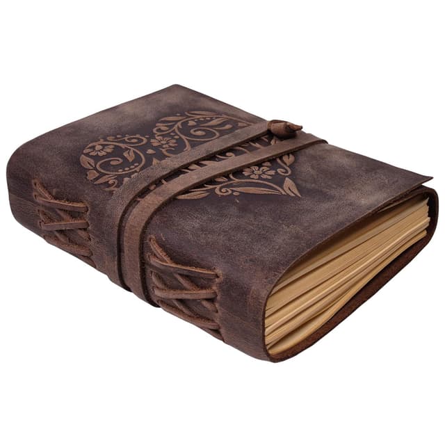 Detalle de moonster Cuaderno de Cuero 400 páginas