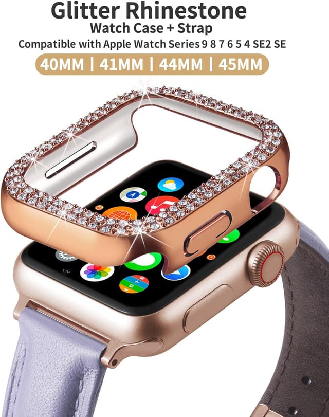 Detalle de Leather strap for Apple Watch 46mm
