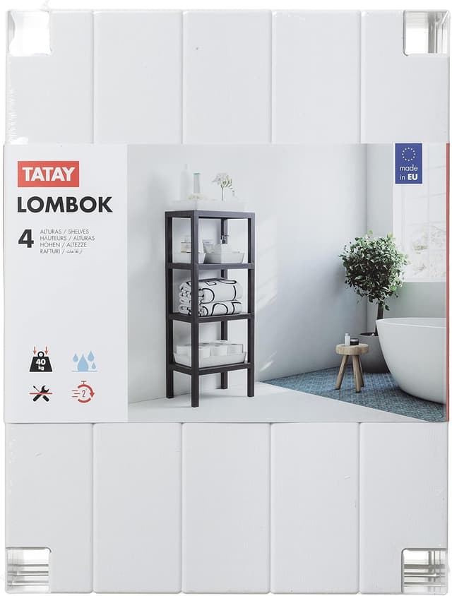 Thumbnail 3 de Tatay Lombok Estantería Baño 4 Alturas Blanco