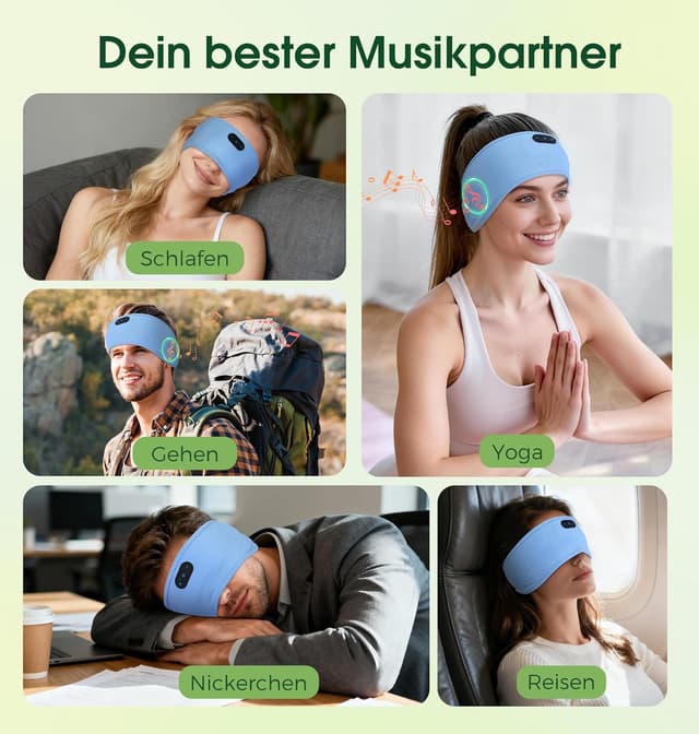 Thumbnail 6 de MUSICOZY Bluetooth-Schlafkopfhörer als Stirnband aus Bambusviskose