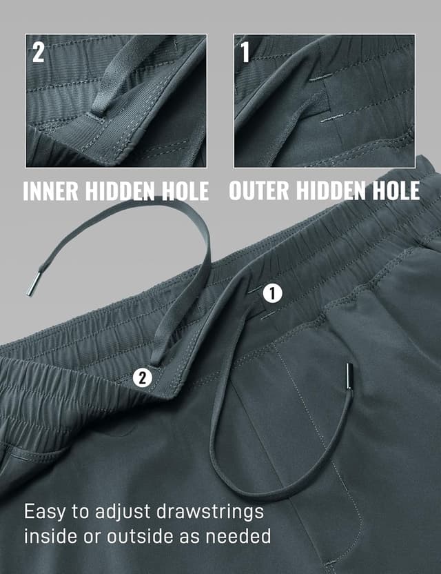 Detalle 2 de Short de sport CRZ YOGA à séchage rapide pour homme avec poches (13/18/23 cm)