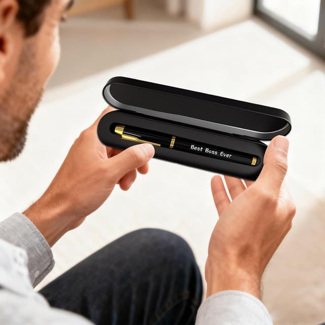 Detalle 2 de Iyaone Boss Gift Pen “Best Boss Ever” – thank you leadership corporate gift set