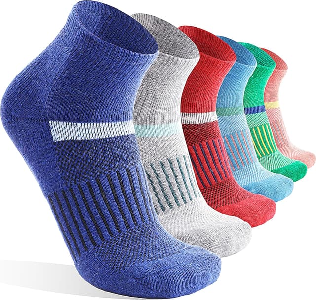 Thumbnail 6 de MOSEY KOSY Merino Kurz Viertellänge Wandersocken – 6 Paar Thermo-Sneaker-Socken für Herren & Damen
