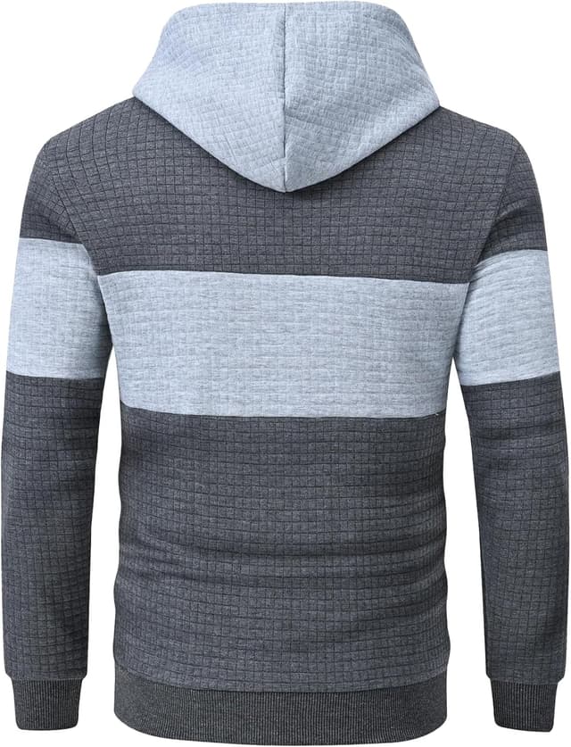 Detalle de YuKaiChen Patchwork Hoodie Langarm 1 Stück