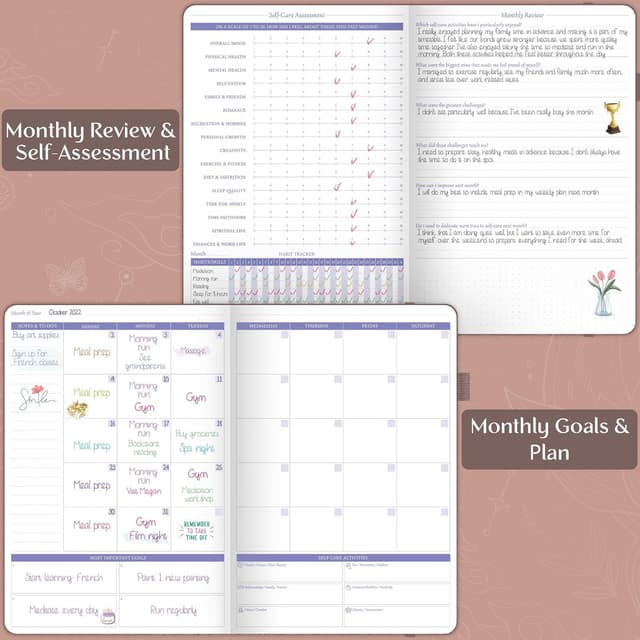 Detalle 1 de Legend Planner Legend Self-Care Journal (Dark Terracotta) – 3-month guided daily reflection notebook