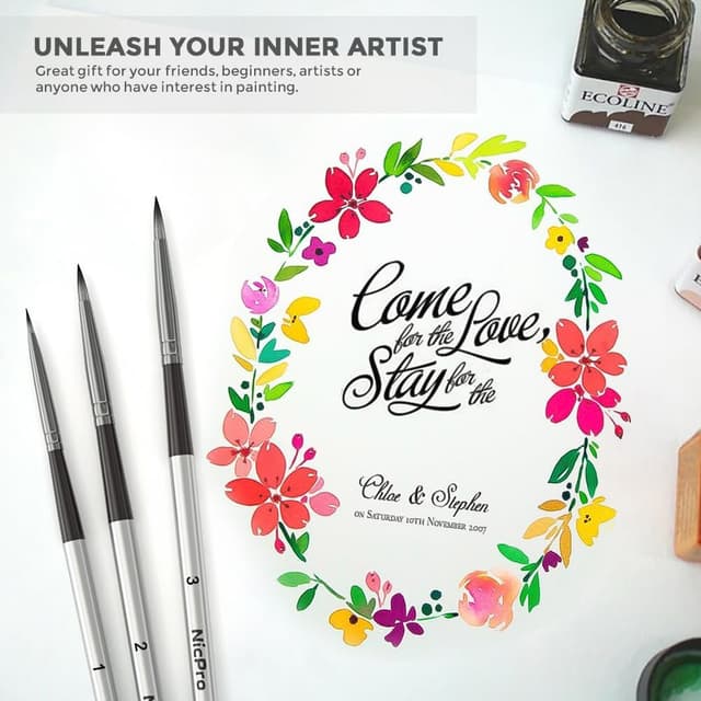 Thumbnail 1 de Nicpro Aquarellpinsel Set 10 🎨