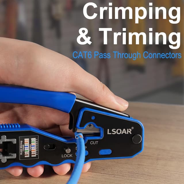 Thumbnail 4 de Lsoar RJ45 Crimp Tool Kit 50 connectors