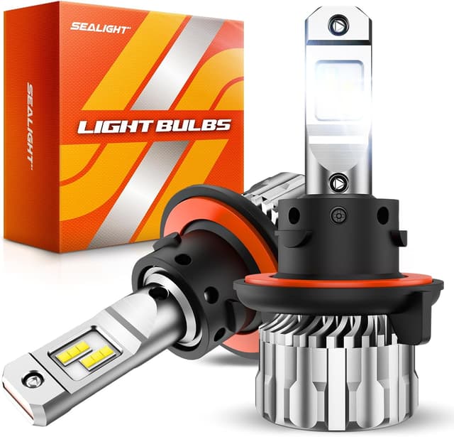 Detalle de SEALIGHT H13 / 9008 Light Bulb (Pack of 2) 46,000LM 6500K Cool White for Off-Road or Fog Lights