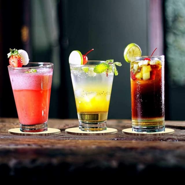 Detalle de QincLing 18 runde Holzteller aus Pappelsperrholz (10 cm, 2 mm) zum Bemalen, Brandmalerei & Basteln