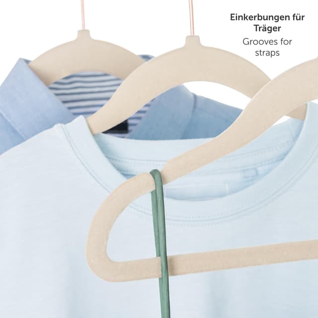 Thumbnail 6 de Laleni Kinderkleiderbügel 30er-Set mit Samtbezug – 360° drehbar in Rosegold & Elfenbein