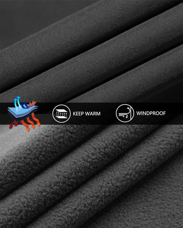 Detalle 2 de Outdoor Ventures Damen Softshell-Langjacke mit Kapuze, fleecegefüttert und winddicht – wasserdichte Windjacke