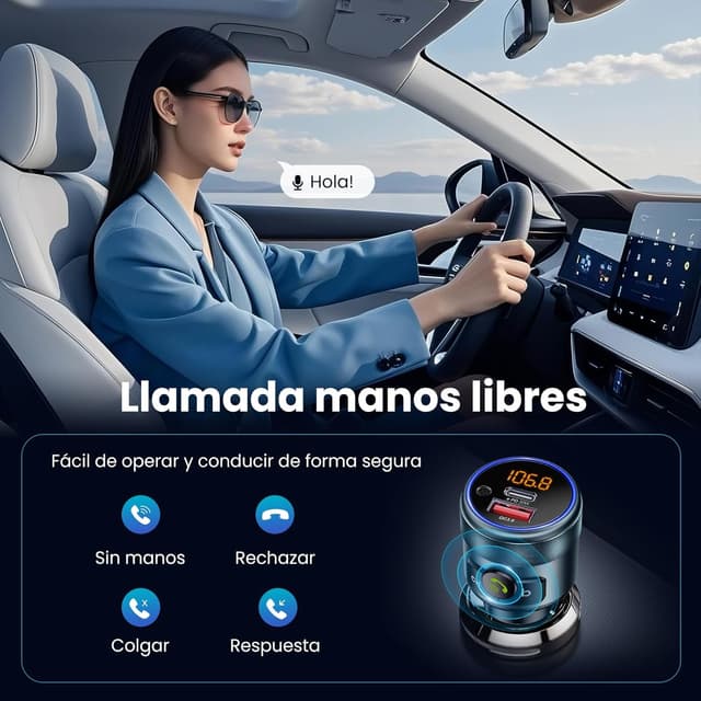 Thumbnail 4 de GizmoVine Transmisor FM Bluetooth Coche 48W