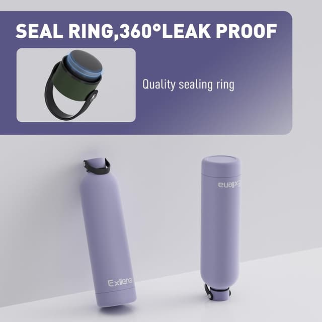 Thumbnail 4 de Exllena 1L Stainless Steel Bottle with Handle Lid