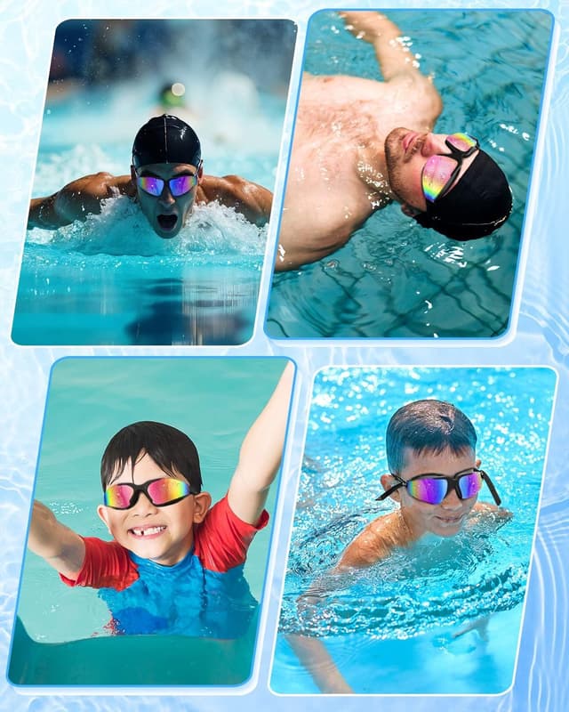 Thumbnail 6 de silkiben Swimming Goggles (2-Pack) – Anti-Fog & UV Protection with 3D Leak-Proof Fit, Mirrored Lenses