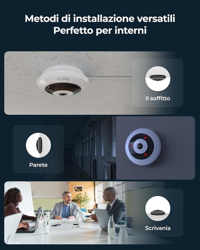 Detalle 2 de Reolink FE-P 6MP telecamera fisheye 360° per interno