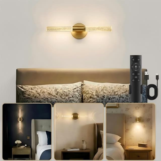 Detalle de Rechargeable Crystal LED wall lights