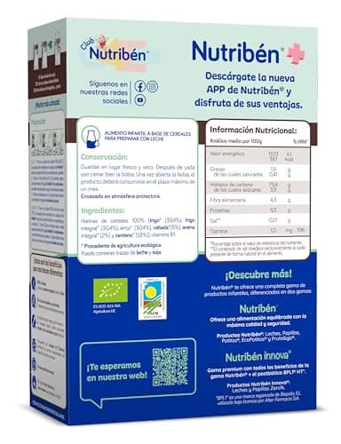 Detalle 2 de Nutribén EcoPapilla Multicereales 🌾 3600g Sin Azúcar