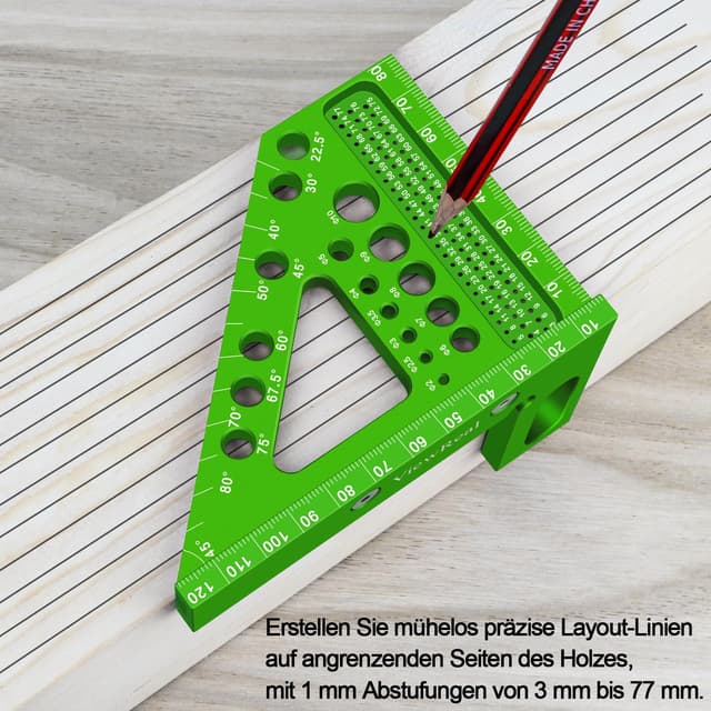 Detalle 1 de 3D-Gehrungswinkel 22,5–90° Multifunktional 🛠