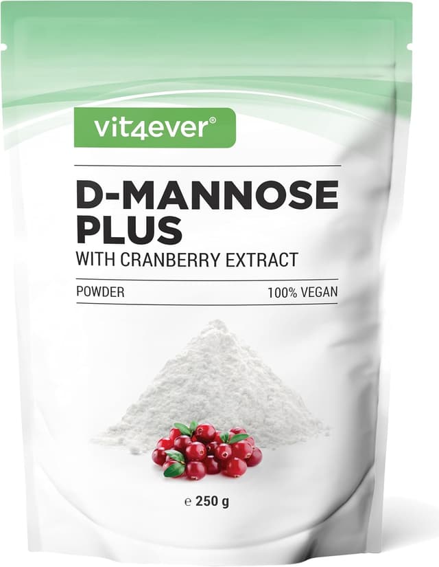 Detalle de Poudre de D-mannose avec cranberry vit4ever – 250 g, à dissoudre dans l’eau