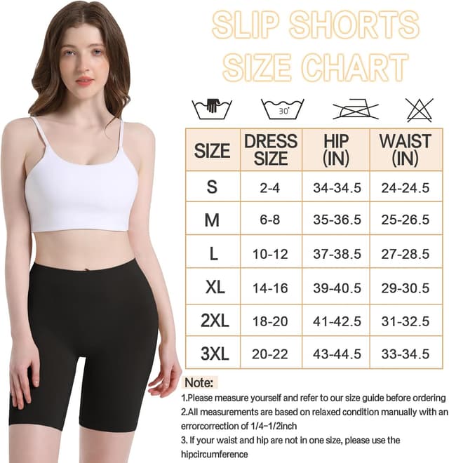 Detalle de Reamphy Damen Radlerhose Shorts (3er Pack) – nahtlose Anti-Scheuer Unterhose für Kleid, Yoga & Fitness