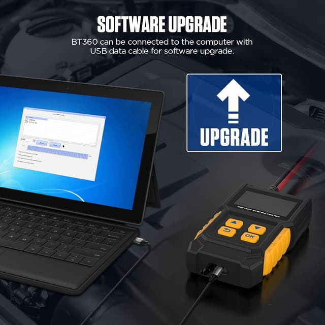 Detalle 1 de LUTIFIX BT360 tester batteria auto 12V/24V digitale per avviamento e carica