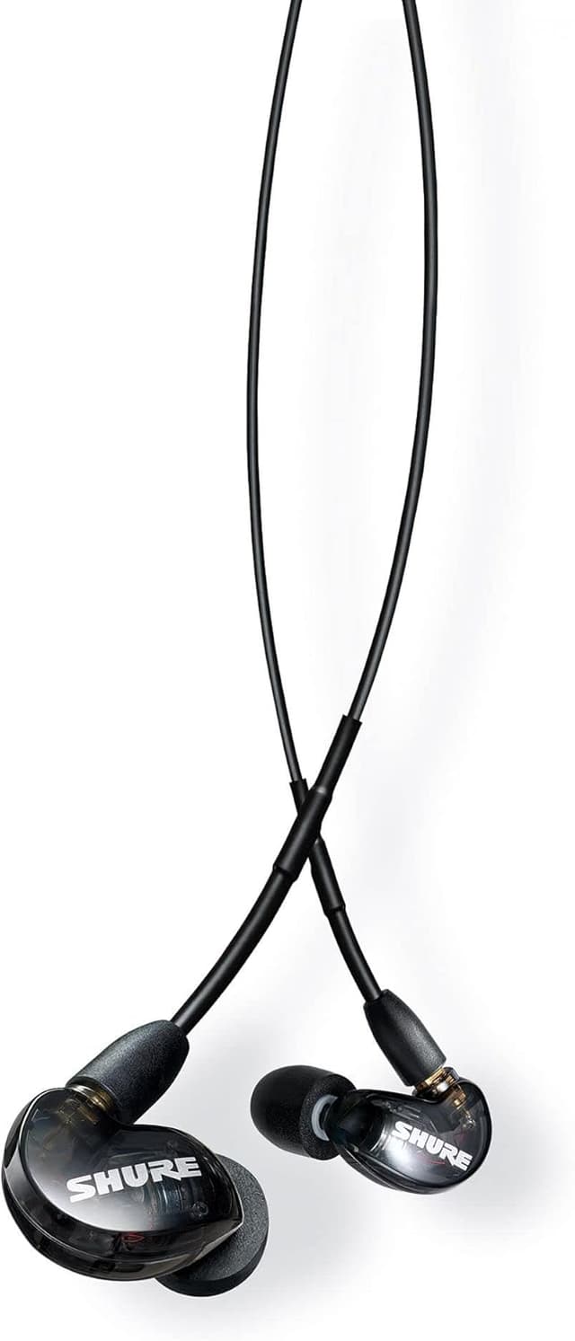 Detalle de Shure SE215 PRO Wired Earbuds (SE215-K) — Sound-isolating in-ear monitors with deep bass & secure fit