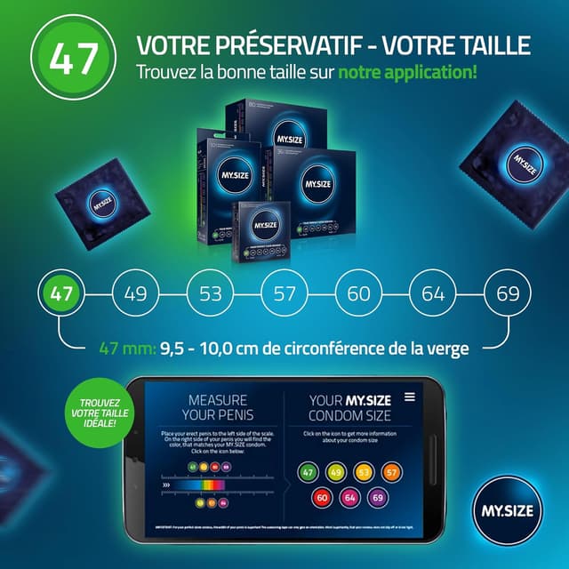 Thumbnail 3 de MY.SIZE Classic Préservatifs 47 mm 80 pcs