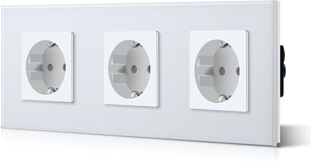 Detalle de BSEED Schuko Triptyc Wandsteckdose 3-fach 16A