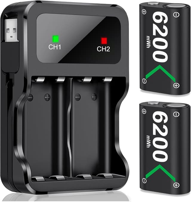 Detalle de HELLCOOL Rechargeable Battery Pack 6200mWh for Xbox controllers